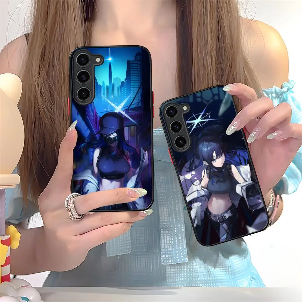 Blue Archive Saori Phone Case for Samsung Galaxy S26 S25 S24 S23 S22 S21 Plus FE Ultra Skin Feel Shockproof Cover