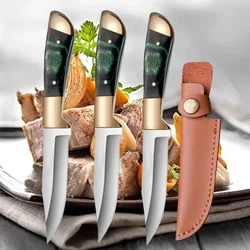 1pc Kitchen boning knife EDC portable knife, fixed blade, sharp fruit knife for lamb chop knife, barbecue knife