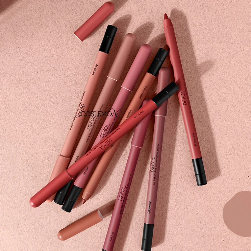 Matte Lip Liner Pencil Naakt Fluwelen Mist Waterdichte Langdurige Lipstick Gemakkelijk te dragen Non-stick Cup Sexy Rode Lip Make-up Cosmetisch