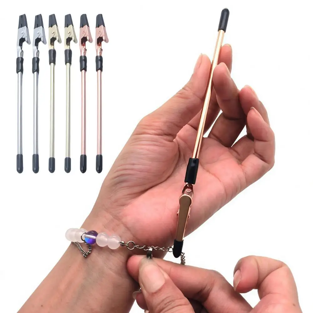 

2 шт., вспомогательный инструмент для застежки браслета, нескользящие насадки, застежка для ювелирных изделий, помощник с застежкой, безопасная посадка, зажим для браслета и ожерелья