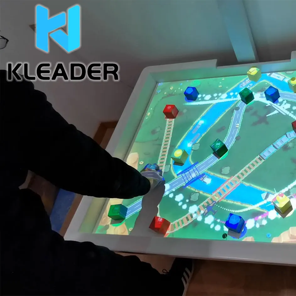 interactive projection sandbox games Kinect Building block traffic magic mapping table projection augmented reality for children