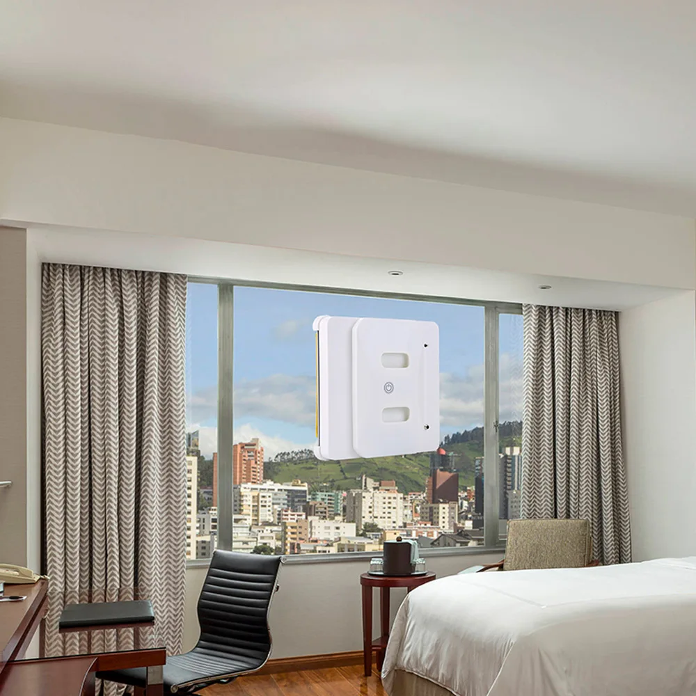 หุ่นยนต์ทําความสะอาดหน้าต่าง เครื่องทําความสะอาดกระจกอัตโนมัติอัจฉริยะในครัวเรือน