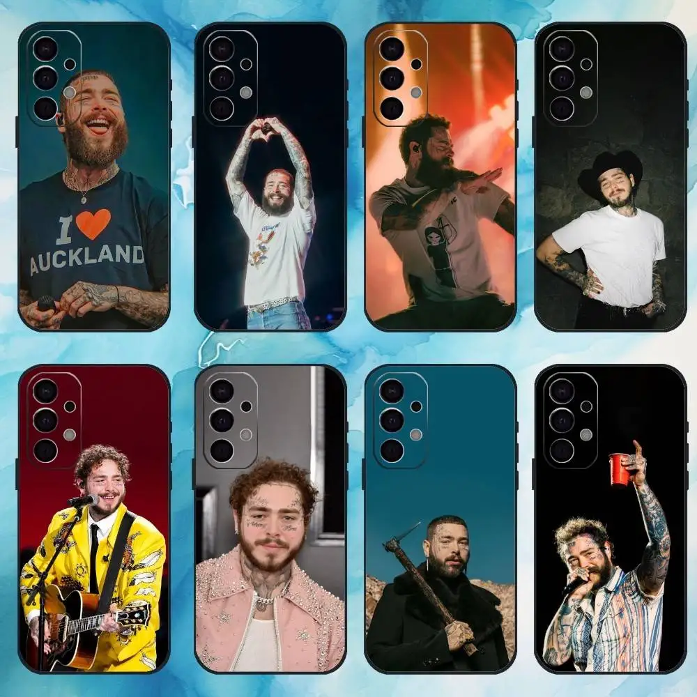

P-Post Rapper M-Malone Phone Case For Samsung Galaxy A73,A72,A71,A70,A53,A52,A51,Others Soft Black Cover