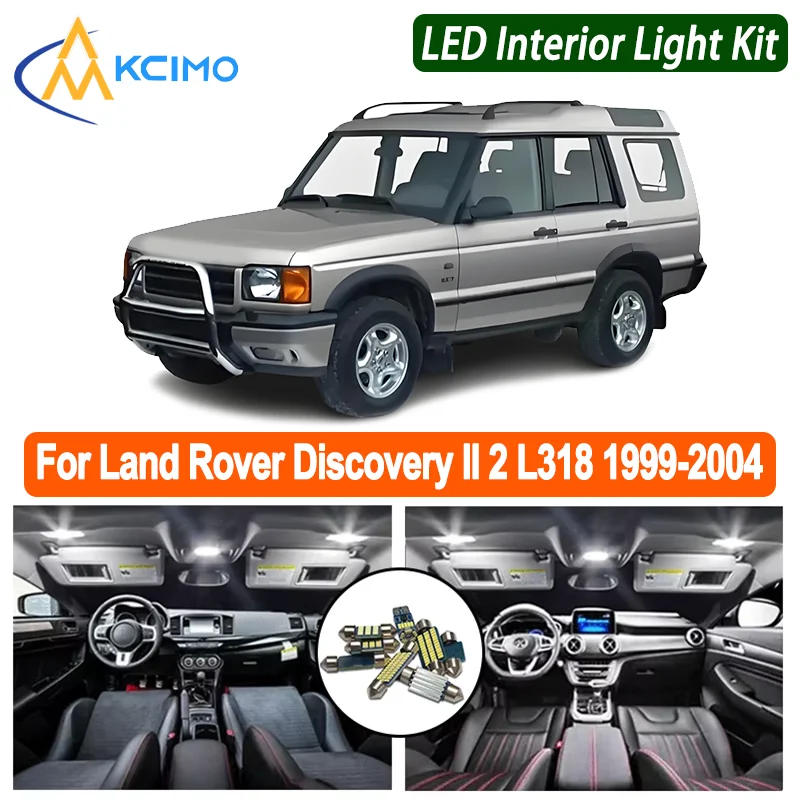 

Kcimo Bright and Durable For Land Rover Discovery II 2 L318 1999-2004 Interior Lighting System LED Dome/Map/Trunk Lid Lamps