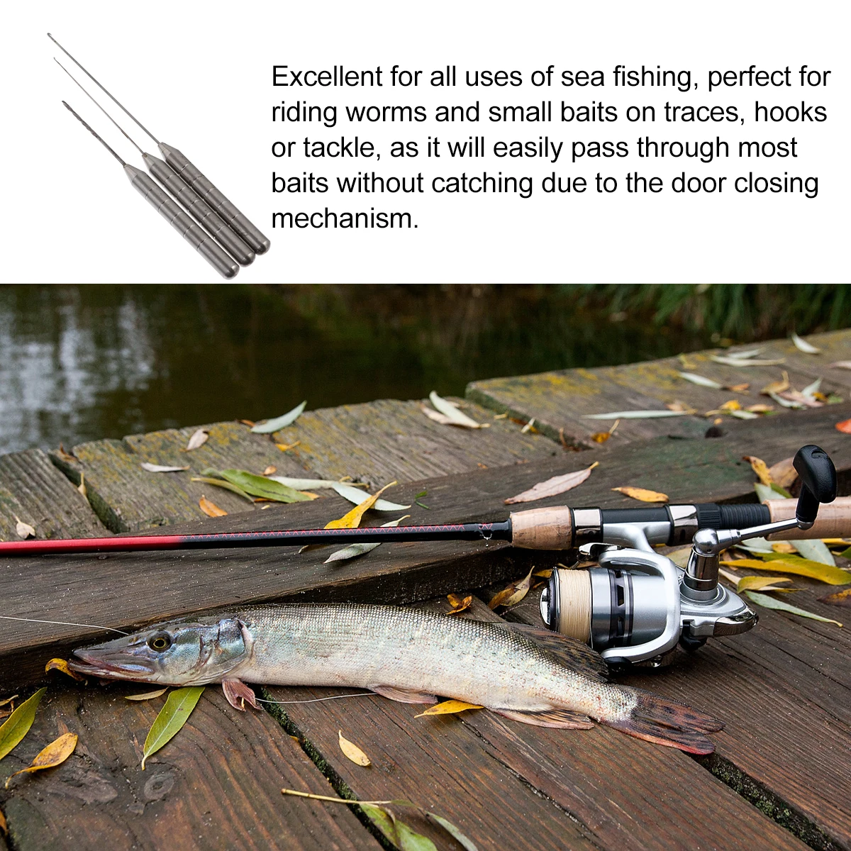 

3pcs Baiting Needle Set High Carbon Steel Fishing Tackle Splicing Hook Drill Sea Fishing Accessories Drilling Hook Needle Mini