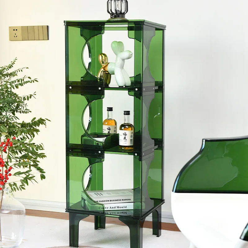 Transparent acrylic side cabinet, modern simple bedside table, Nordic design4