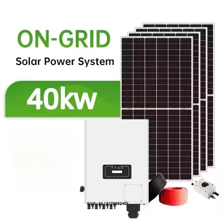 Complete Set 40KW On-Grid Solar System 40kw Deye 4 ’MPPT Inverter Power Generator With LONGi Solar Panels 615w