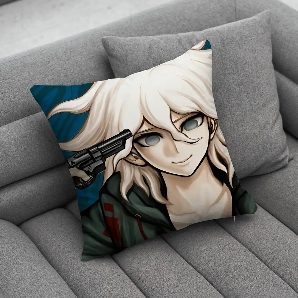 N-Nagito Komaeda Creative patterned pillowcases for interior decoration office living room home