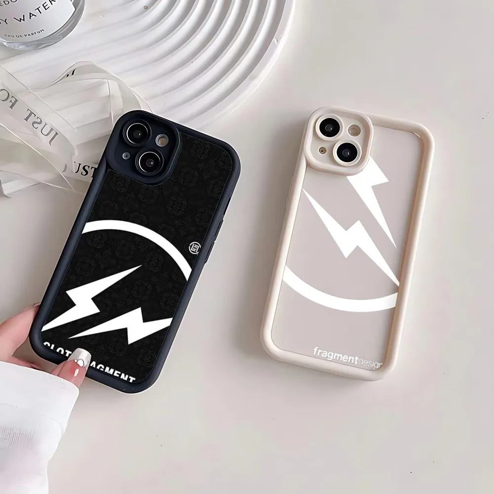 FRAGMENT Lightning Phone Case For IPhone 16 15 14 13 12 11 Pro Max 7 8 Plus XR X XS SE Shockproof Soft Silicone Cover