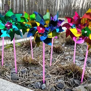 Pinwheel Bunte Plastik für Party, gemischte Farben, DIY -Lawmühle, garten dekorative Windspinner, Quintaldekoration, Kinderspielzeug, 50pcs 8 Hauptverkauf Catavento Garden - №7