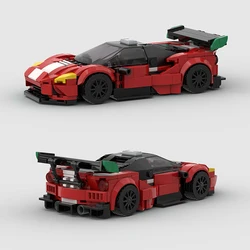 MOC 488 GT3 Brick Technical Car Racer Building Block Sports Supercar World famous Vehicle Model Kids Toys Boys