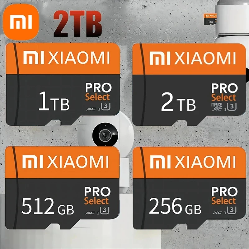 Xiaomi-Carte Micro SD d'origine, 2 To, 1 To, 512 Go, 256 Go, 128 Go, 64 Go, A1, C10, TF, Procureur, Carte mémoire flash, MicroSD 100 mbumental pour adaptateur SD