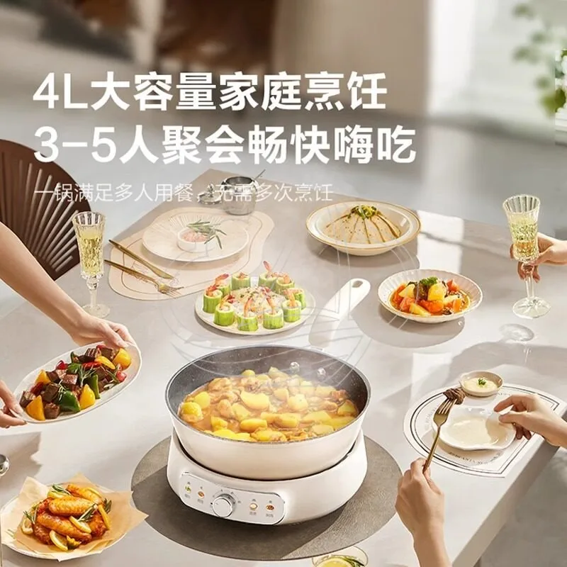 Household Detachable Electric Wok Non-Stick Cooking Pot Multifunctional Electric Hot Pot