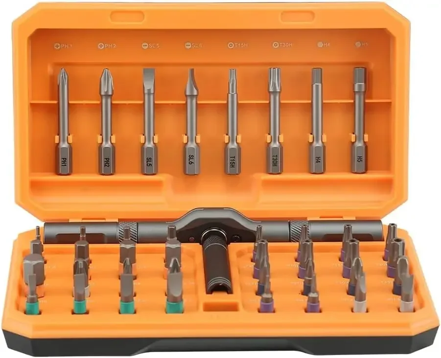 42pcs Ratchet Wrench Set Mini Precision Screw Drivers Bits Set Torx Phillips Hex Combination Repair Tools Kit