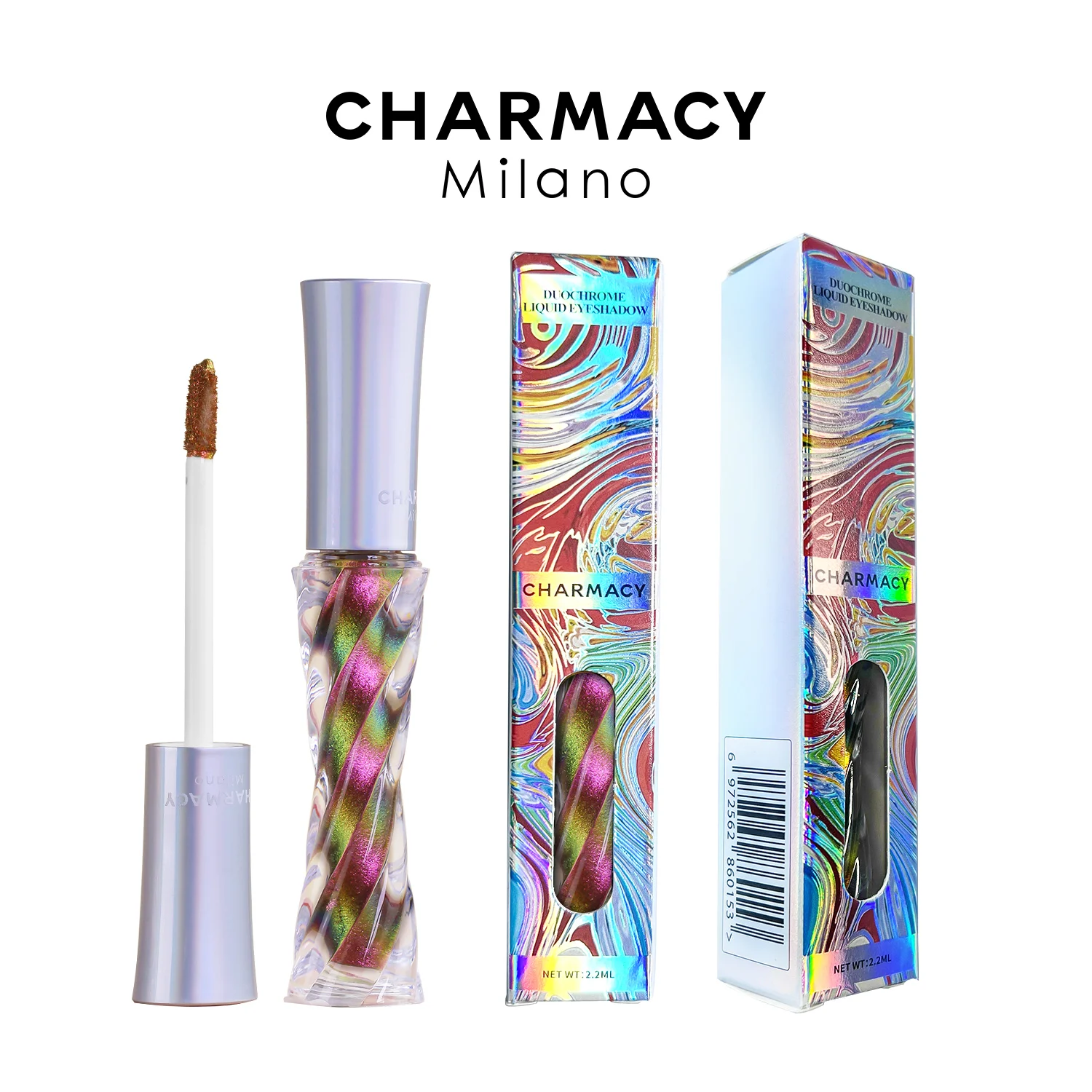 CHARMACY Glitter Duochrome Liquid Eyeshadow Long-lasting High Quality Luxury Easy to Wear Eye Shadow Make-up for Women Cosmetic