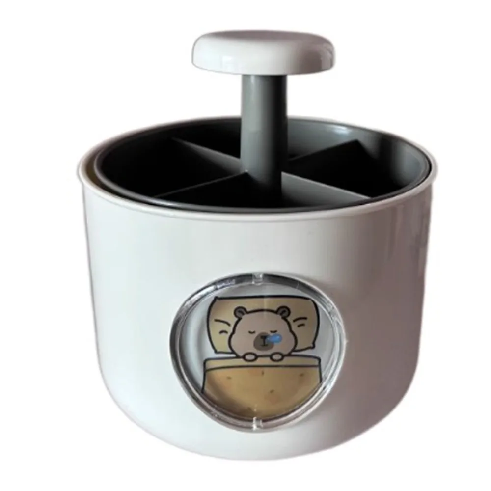 

4 Patterns Capybara Rotating Pen Holder 4 Grid Large Capacity Capybara Desktop Storage Box Multifunctional Rotatable