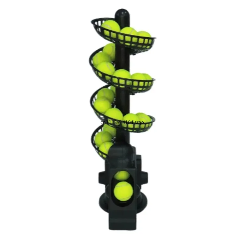 TS02 Portable Tennis Ball Launcher Machine Automatic Ball Feeder Coach Equipment Self Service Solo Racket Swing Practice Trainer