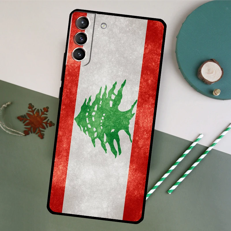 Lebanon Flag Case For Samsung Galaxy S23 S22 S21 Ultra S20 FE S10 S9 Note 10 Plus Note 20 Ultra Cover