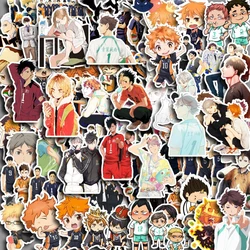 Pegatinas de dibujos animados de Haikyuu para niños, 10/30/50/104 piezas, pegatinas de Anime Hinata Shoyo Kageyama Tobio, calcomanías impermeables para ordenador portátil, nevera, teléfono, juguete para niños