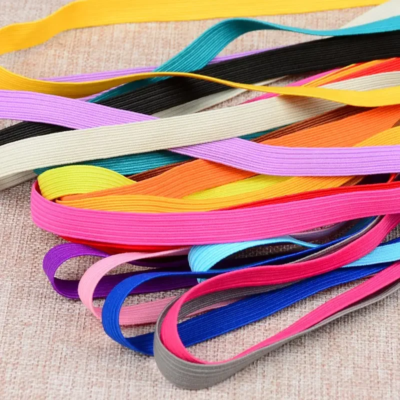 Cinta elástica de 1cm en 21 colores, cinta de ajuste multifunción, costura de encaje de licra, banda de cintura, accesorios de ropa de costura hechos a mano, 1Y