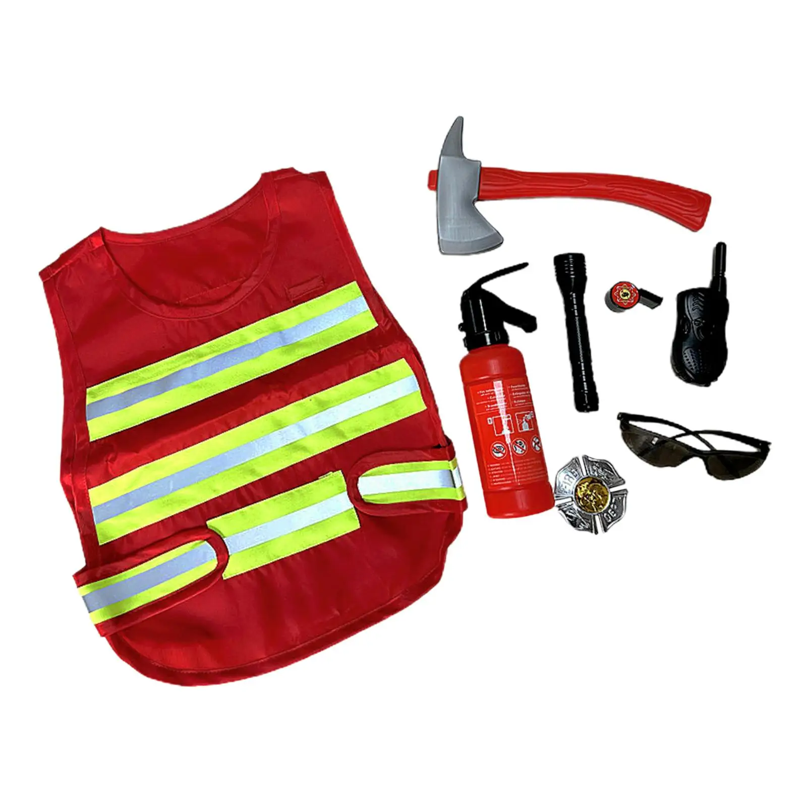 Firefighter Costume Kits Halloween Party Dress for Girls Ages 3-7 Children