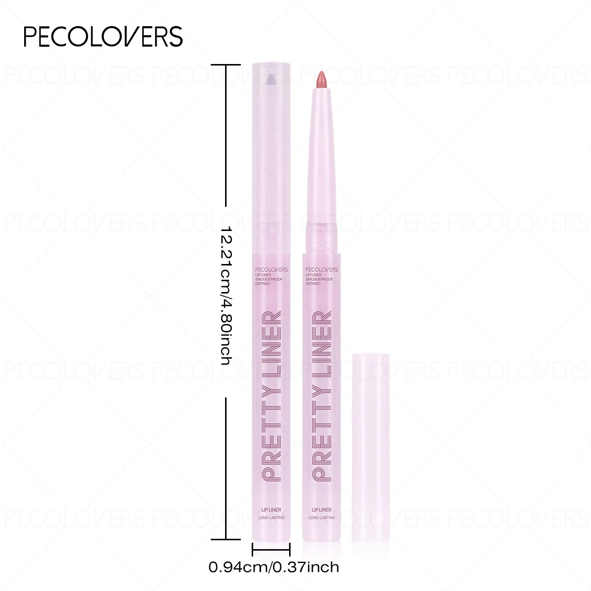 Lápis labial fosco à prova d'água, sexy, contorno labial, caneta rosa, batom macio, ponta de névoa, contorno labial, cosméticos