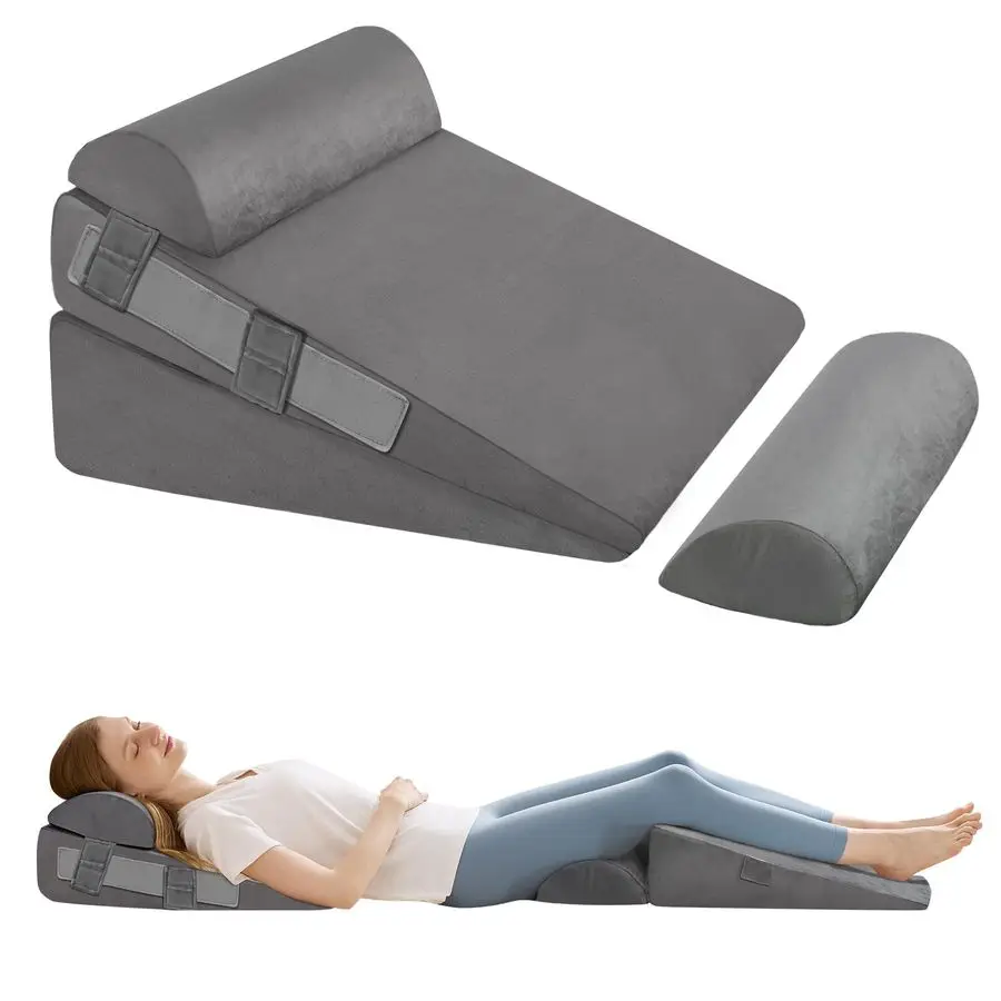 

Набор клиновидных подушек для послеоперационного восстановления, от кислотного рефлюкса, регулируемые клиновидные подушки для сна, от храпа, из пены с эффектом памяти, треугольные