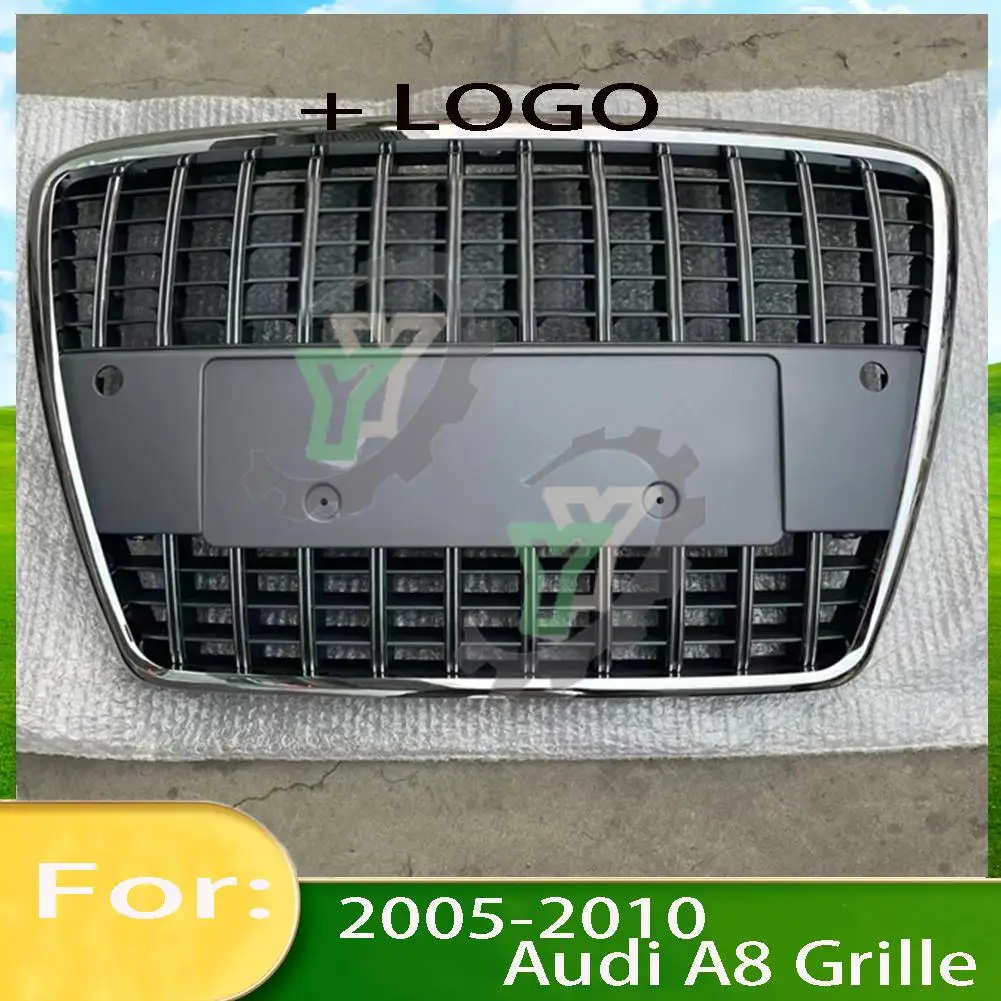 

For Audi A8 2005 2006 2007 2008 2009 2010 Car Front Bumper Grille Centre Panel Styling Upper Grill (Modify For S8 style)