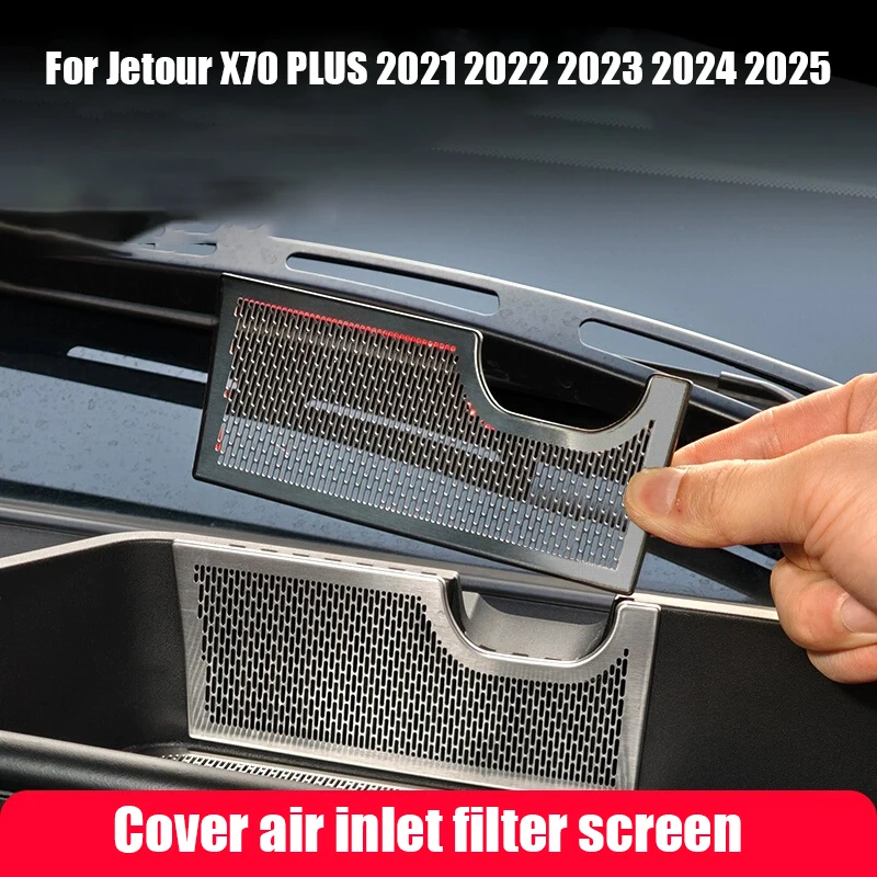 For Jetour X70 PLUS 2021 2022 2023 2024 2025 Cover air intake dust cover water channel protection cover stainless steel material
