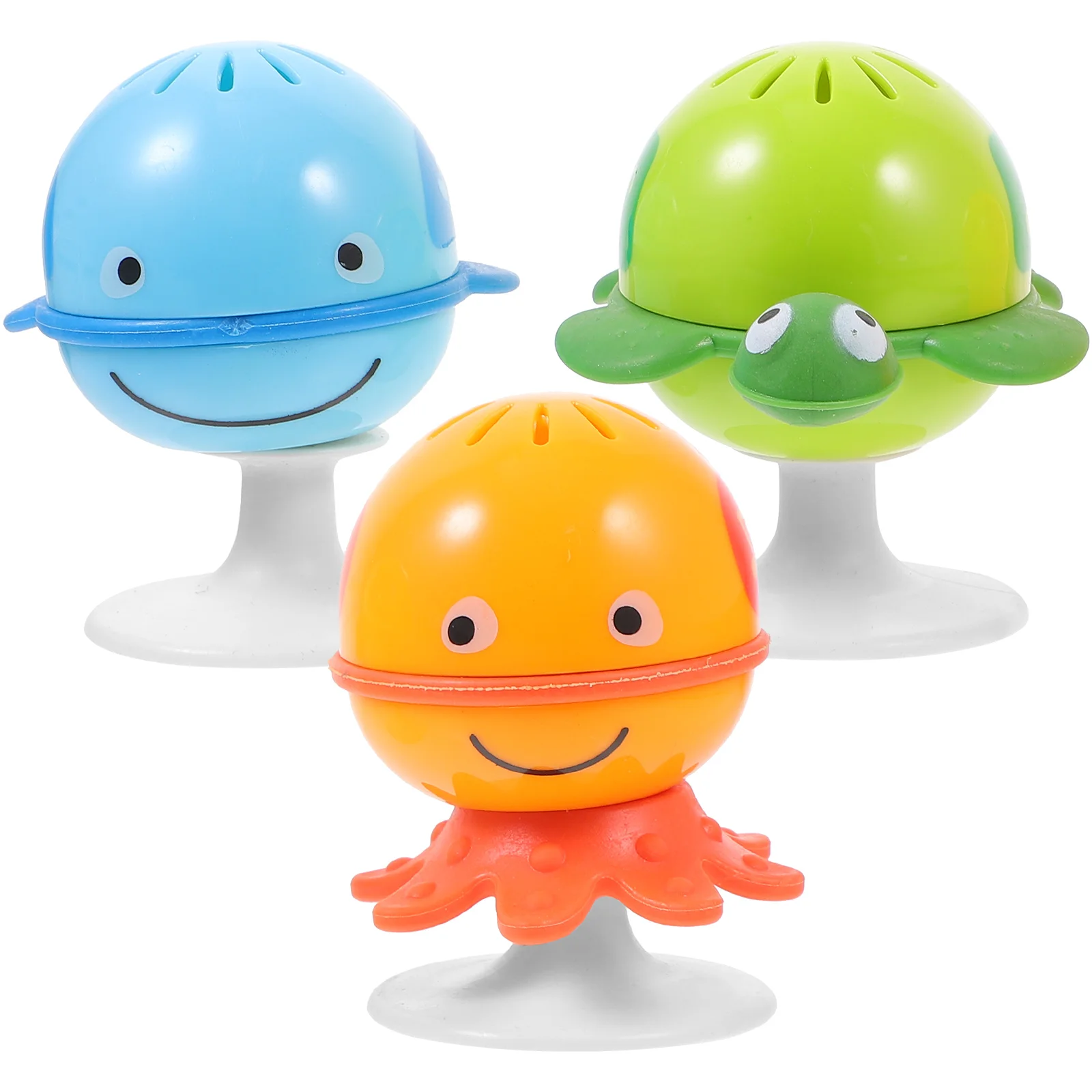 

3 Pcs Toys Rattle The Bell Baby Feeding Helper Music with Sucker Plaything Ocean Series