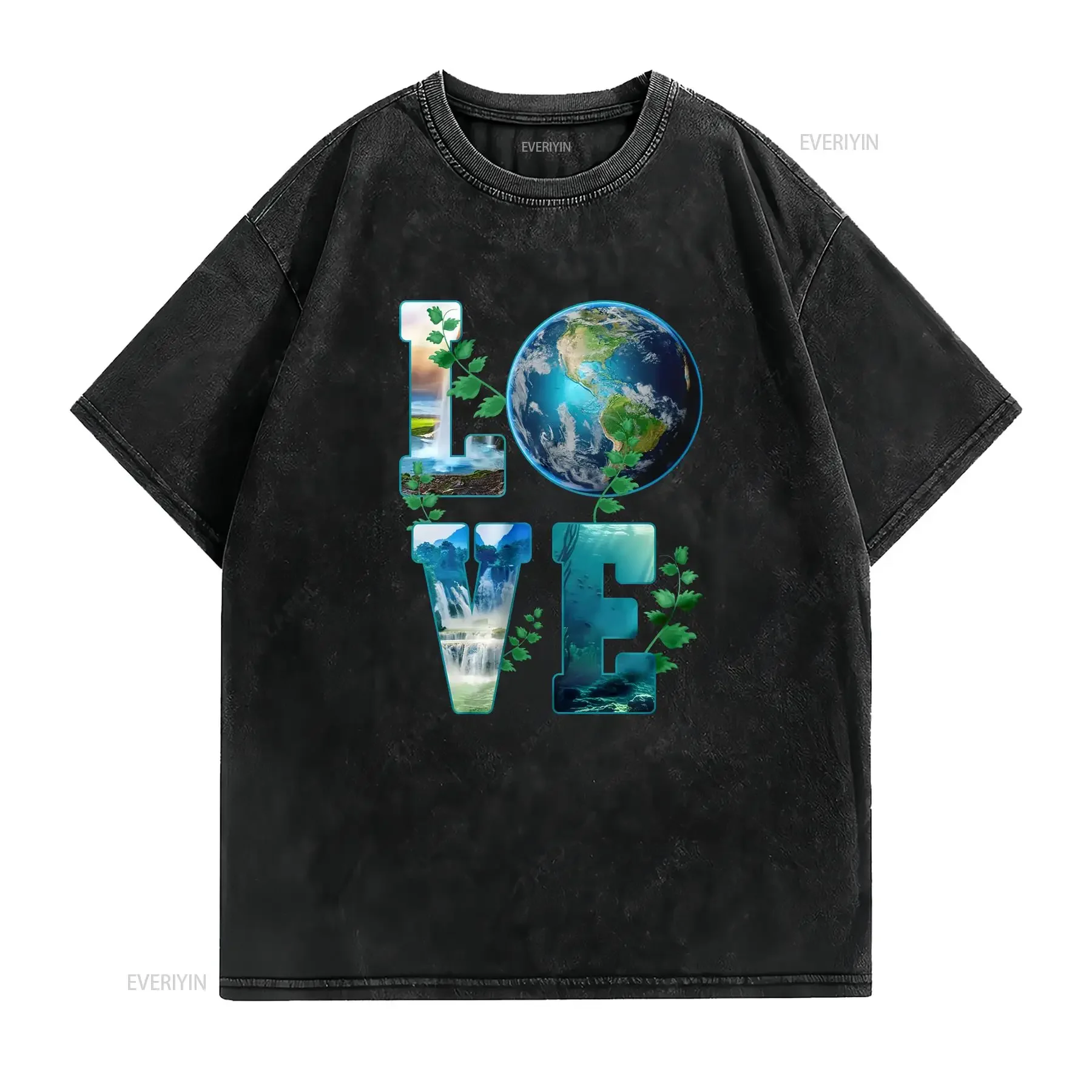 Save the Earth T Shirt Day Awareness Environmental Love Mother Environmentalist SweaT vintage Washed Top For Everyday Wear