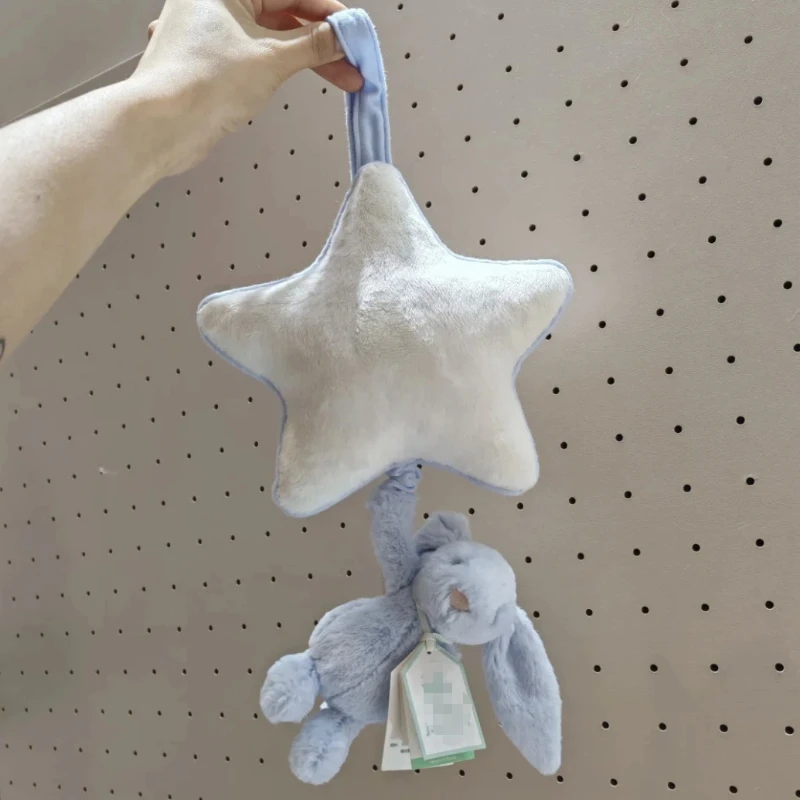 

In Stock Cute Ring The Bell Five Pointed Star Shape Bear Rabbit Soft Doll Hanging Toys Bed Decorative Pendant Car Interior Gifts