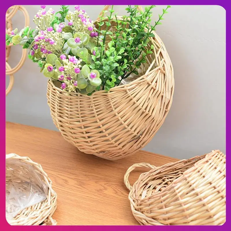 

ABKL-ручная работа цветочный горшок настенный плетеный корзина из погремушки садовый горшок для виноградной лозы держатель для растений садовые горшки настенный горшок