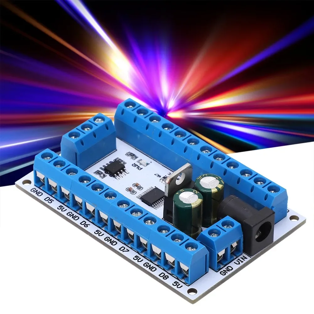DC6-24V RS485 Sensor Module DS18B20 8-Channel 8-13MA R4DCB08 Board Digital Temperature Sensor Module for Paperless Recorder