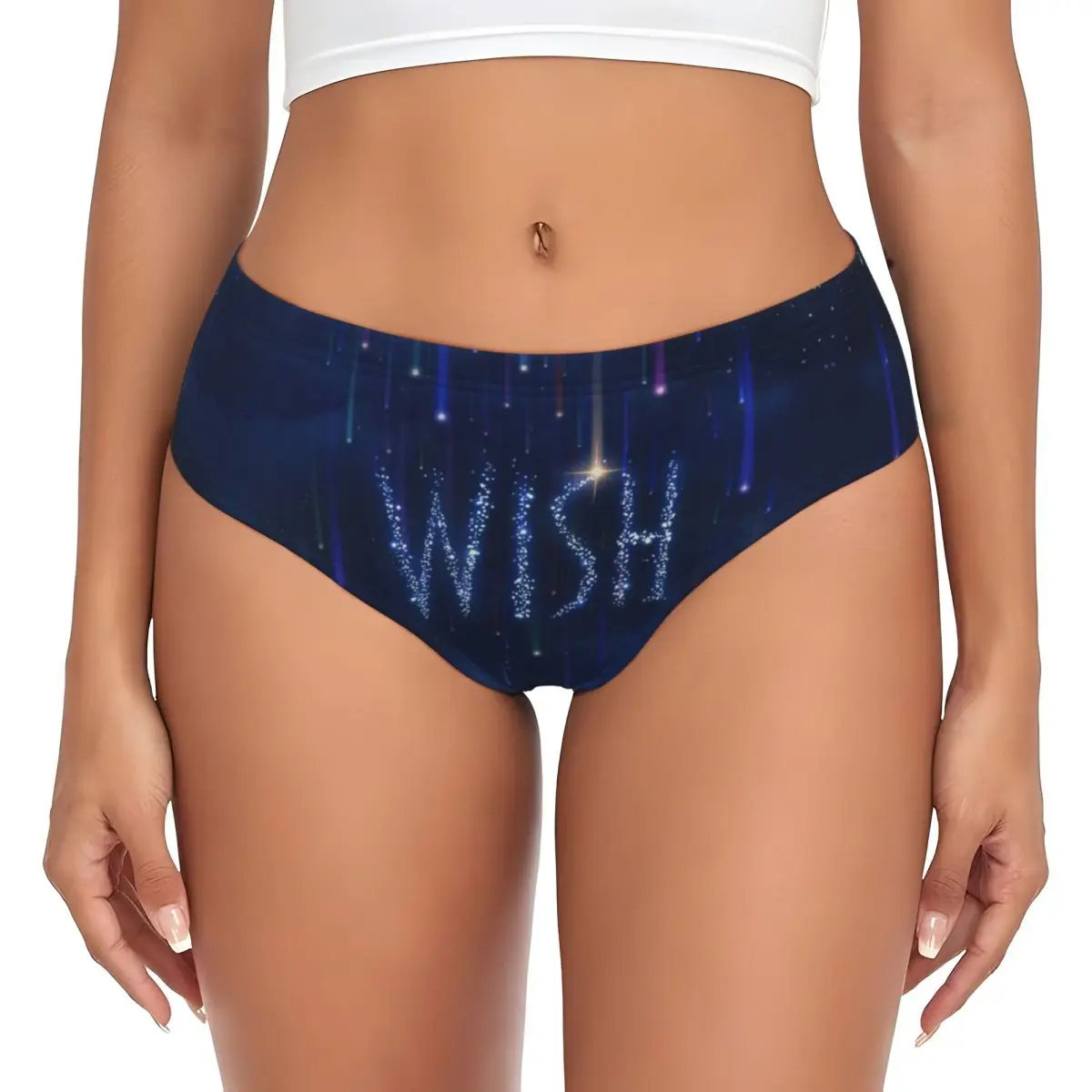 Custom Wish Printing Briefs Underwear Women's Breathable Stretch Panties