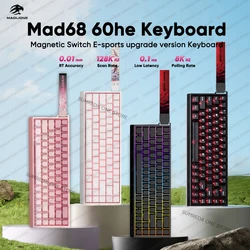 Madlions Mad 68R Mad60he Mad60 Mad68he Wired Mechanical Keyboard Gaming Magnetic Switch RT 0.02mm 8K Rate RGB Hotswap Keyboard