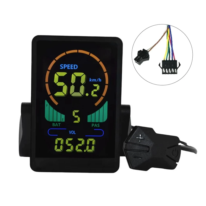 

M7C Electric Bike LCD Display Color Meter 24V-60V E Scooter LCD Panel With USB UART For Mountain Electric Bike Parts (SM5+2PIN)