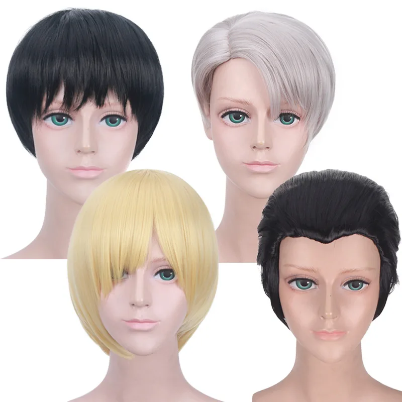 Synthetic Cosplay Wig Mi-ku Inspired Blonde Short Hair for Comic Party Costume Role Play Halloween Anime Fancy Heat Resistant