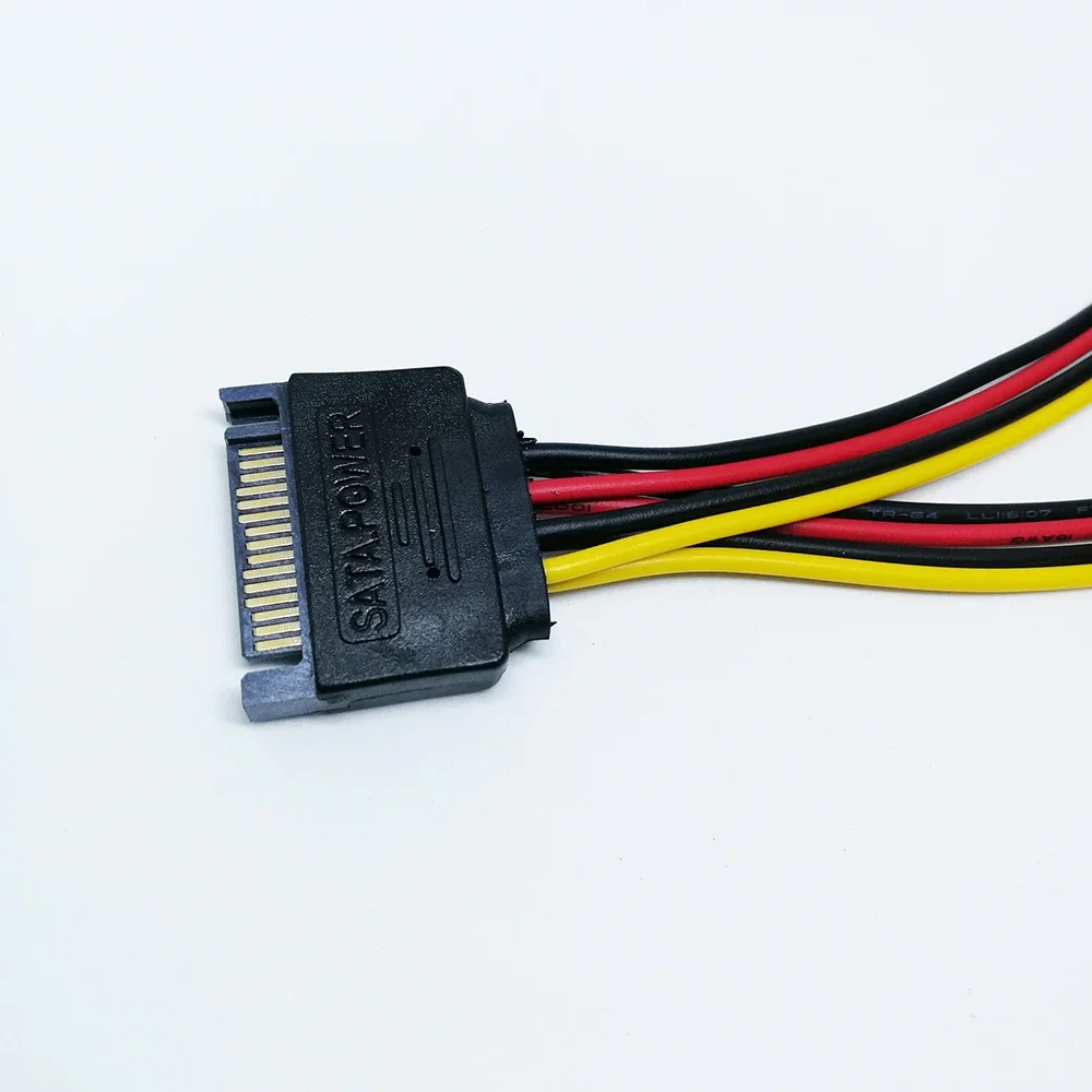 1pcs Butt Plug Splitter Cable SATA 15Pin Hard Disk Power Wire Extension Cable for HDD Hard Disk Splitter  Connector