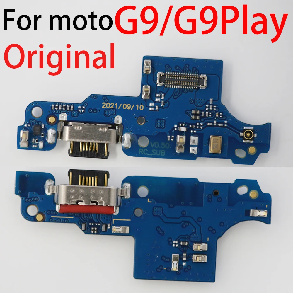 5Pcs Original USB Charging Board Connector Flex For Moto One Action Vision Fusion G8 G9 Play G9 Power G9 Plus G5 G6 G7 E6P E6s