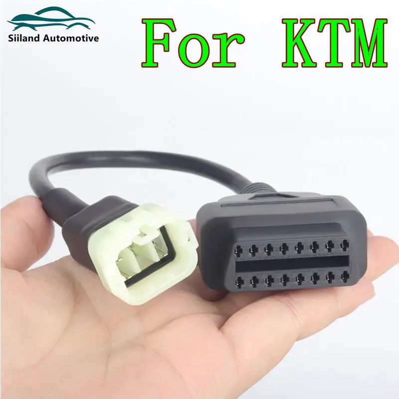 

Новый мотоциклетный диагностический кабель OBD 6-контактный разъем Кабель диагностики мотоцикла для KTM 4-контактный для KTM 6-контактный кабель для OBD2
