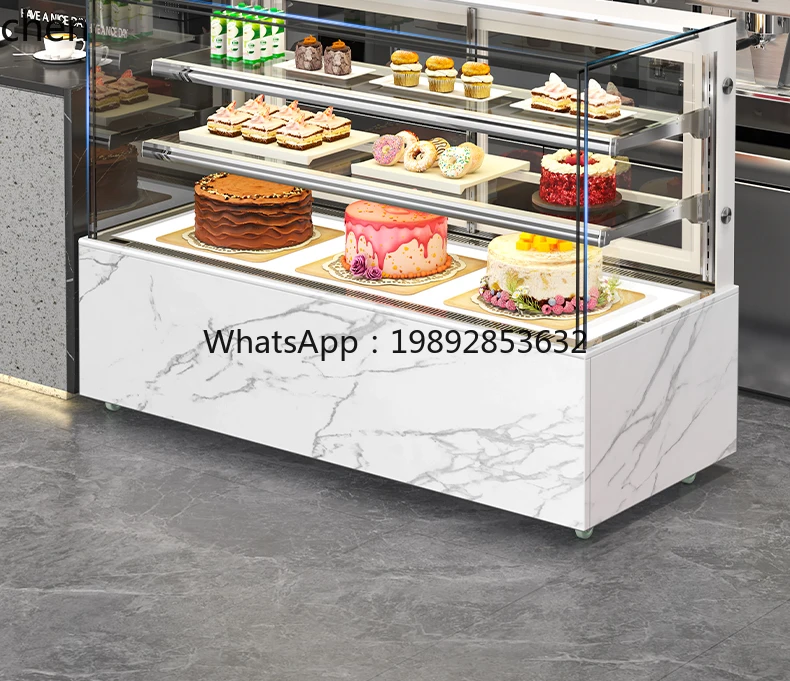BX  panoramic infinity right angle cake display cabinet mousse dessert fruit west style refrigerated fresh-keeping cabinet