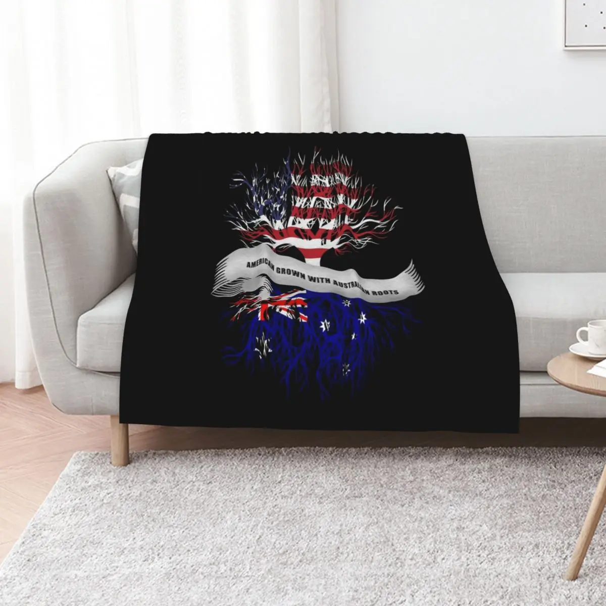 American Grown With Australian Roots Australia Throw Blanket Blankets For Baby Flannel Fabric Decorative Throw sofa bed Blankets
