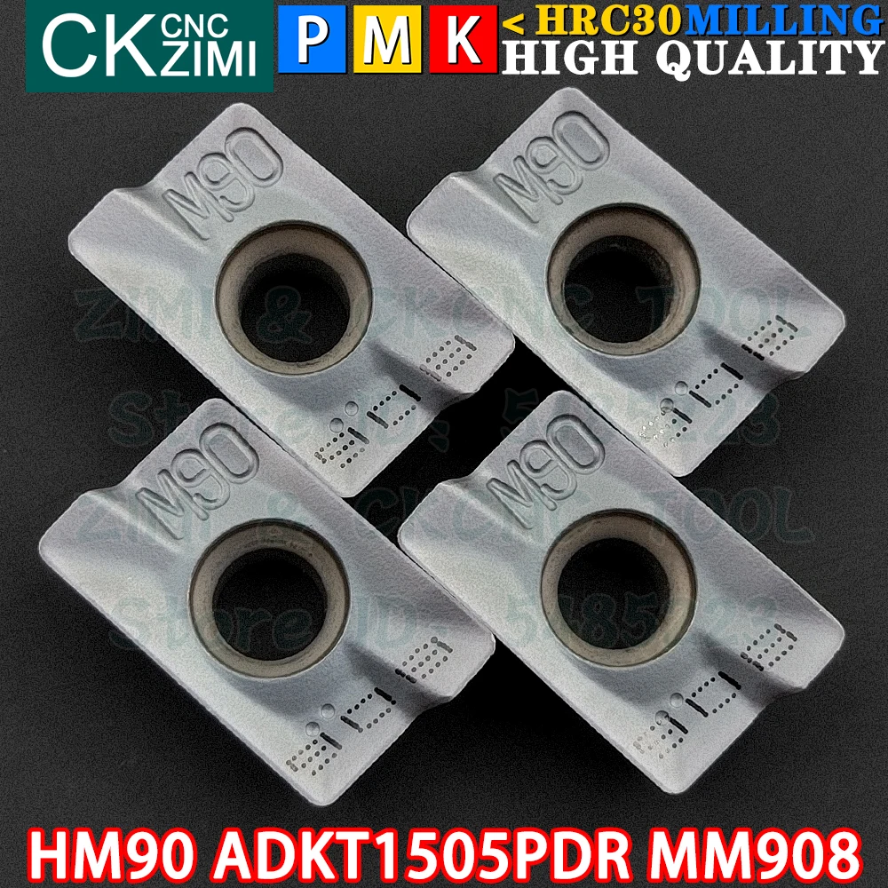 HM90 ADKT1505PDR MM908 HM90 ADKT 1505 PDR MM908 Carbide Inserts Shoulder Milling Inserts Tool CNC Indexable milling Cutting Tool