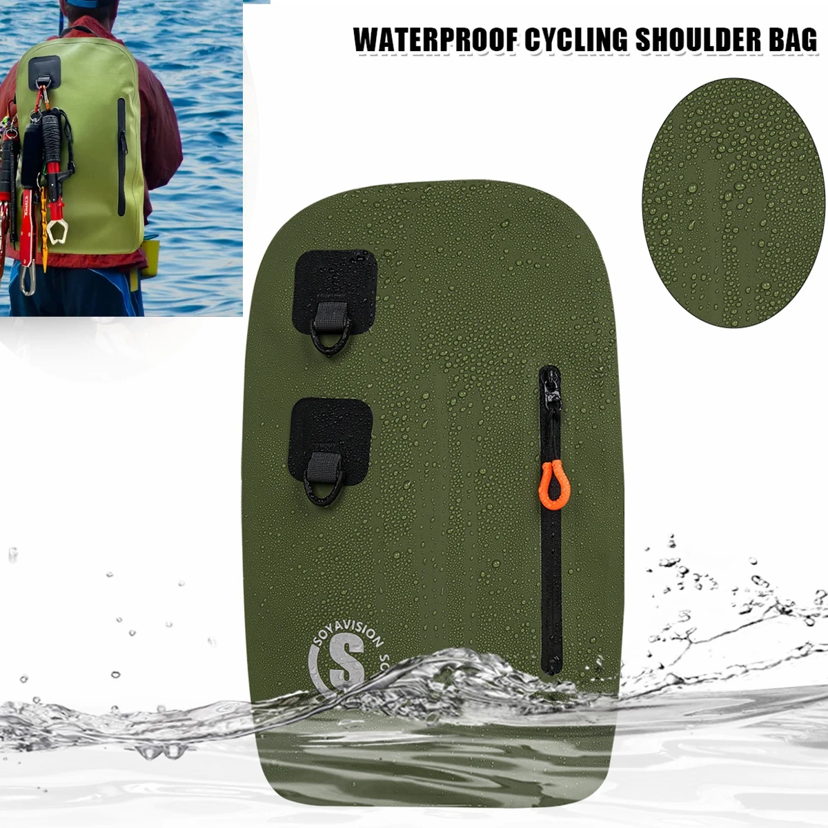 Waterproof Cycling bag Lure Backpack Multifunctional Fishing Bag Capacity Crossbody Shoulder Bag Outdoor Wading Fishing Gear Bag