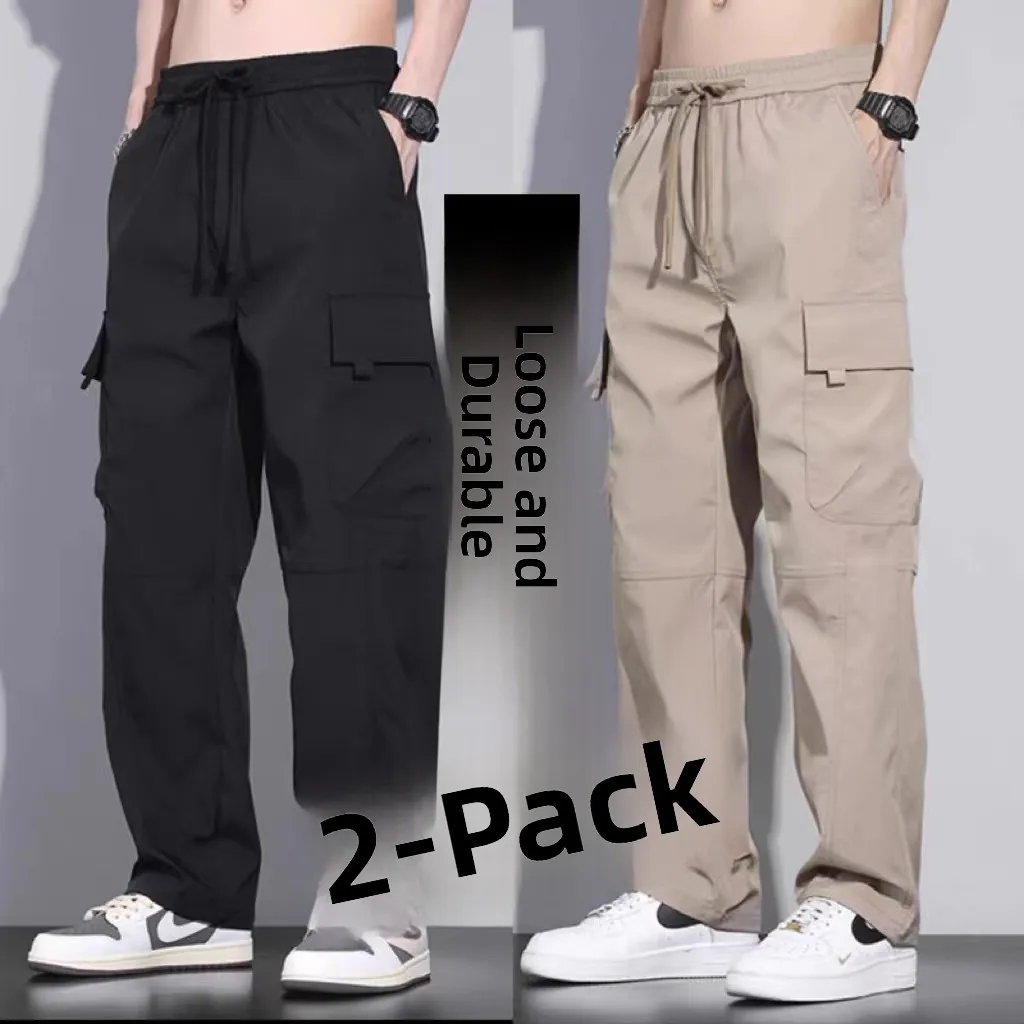 

2025 New American Retro Work Trousers Men's Summer Loose Casual Multi-Pocket Long Pants Dirt-Resistant Comfortable Youth Style