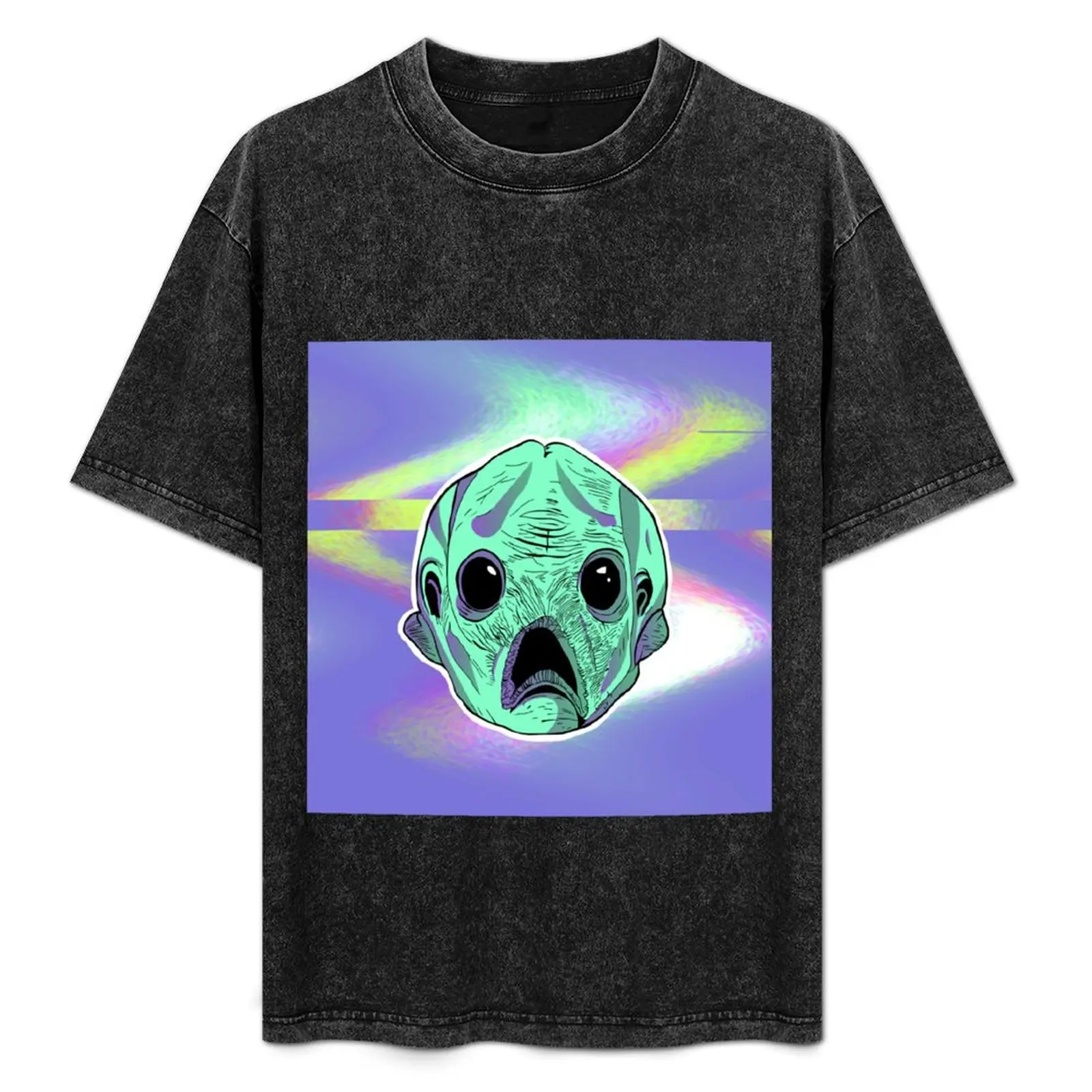 Fishy Alien T-Shirt Classic Print Short Sleeve Shirt