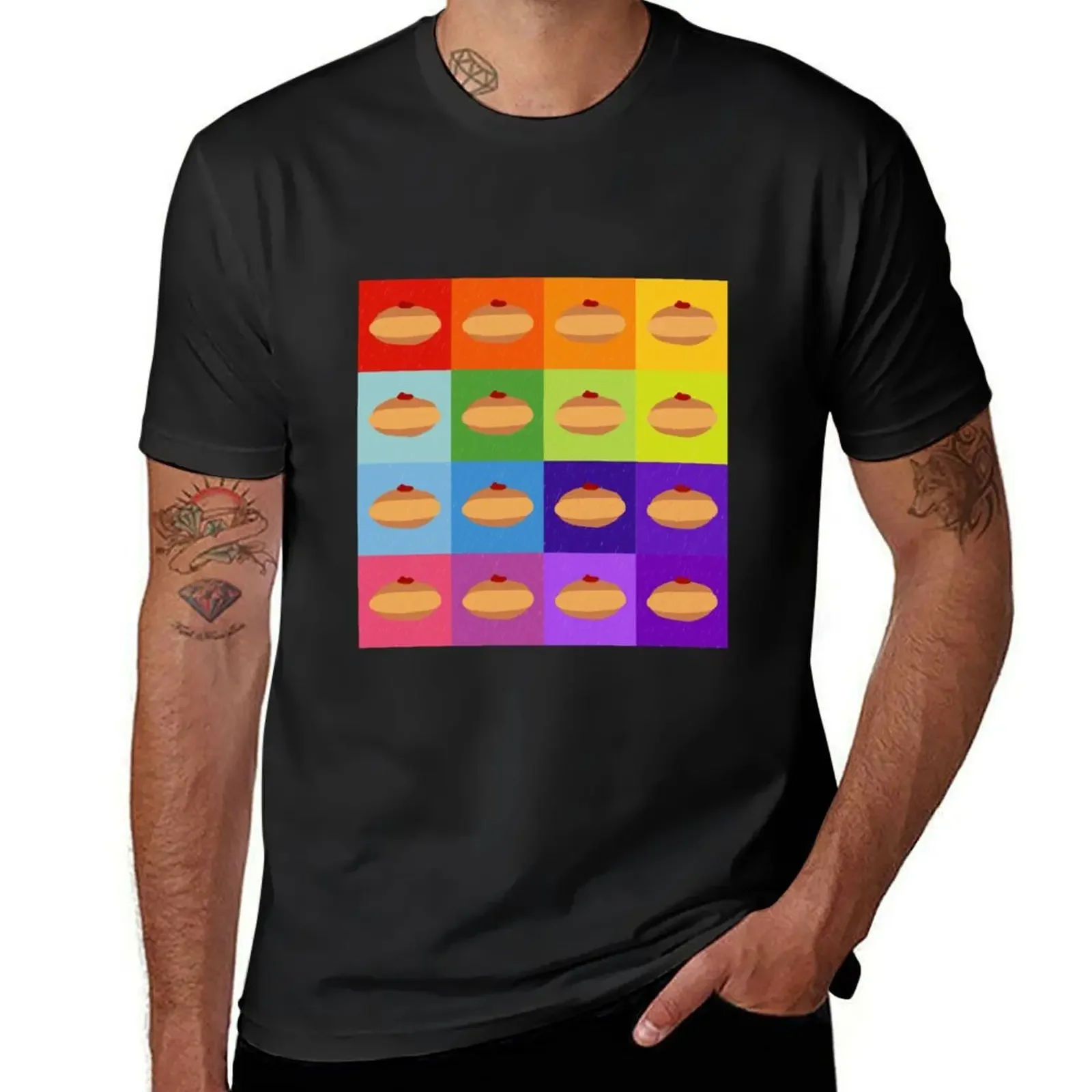 

Doughnuts Galore Rainbow Square Print T-Shirt aesthetic clothes sublime anime tshirt korean fashion mens t shirts