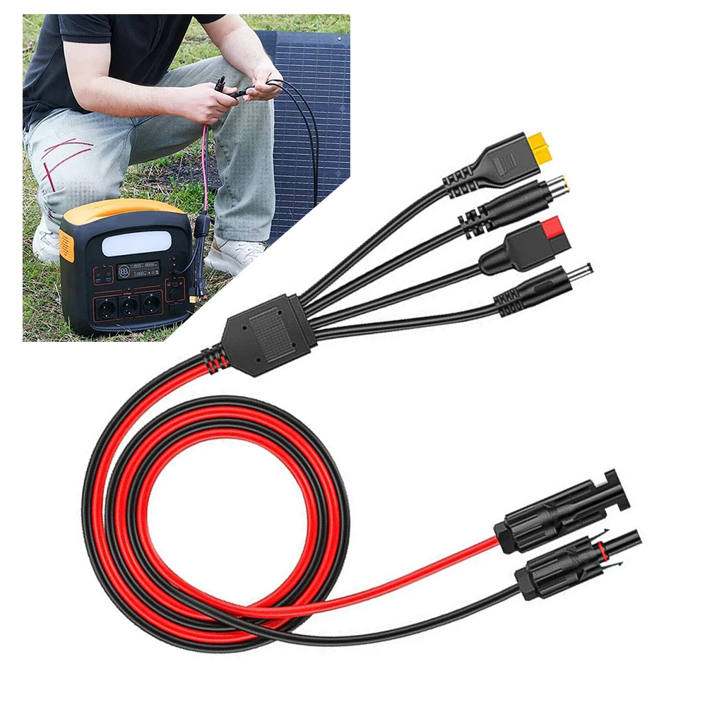 

Extension Cable Splitter Compatible 5.5mm 8mm Compatible DC Extension Cable Splitter Photovoltaic Connection Cable