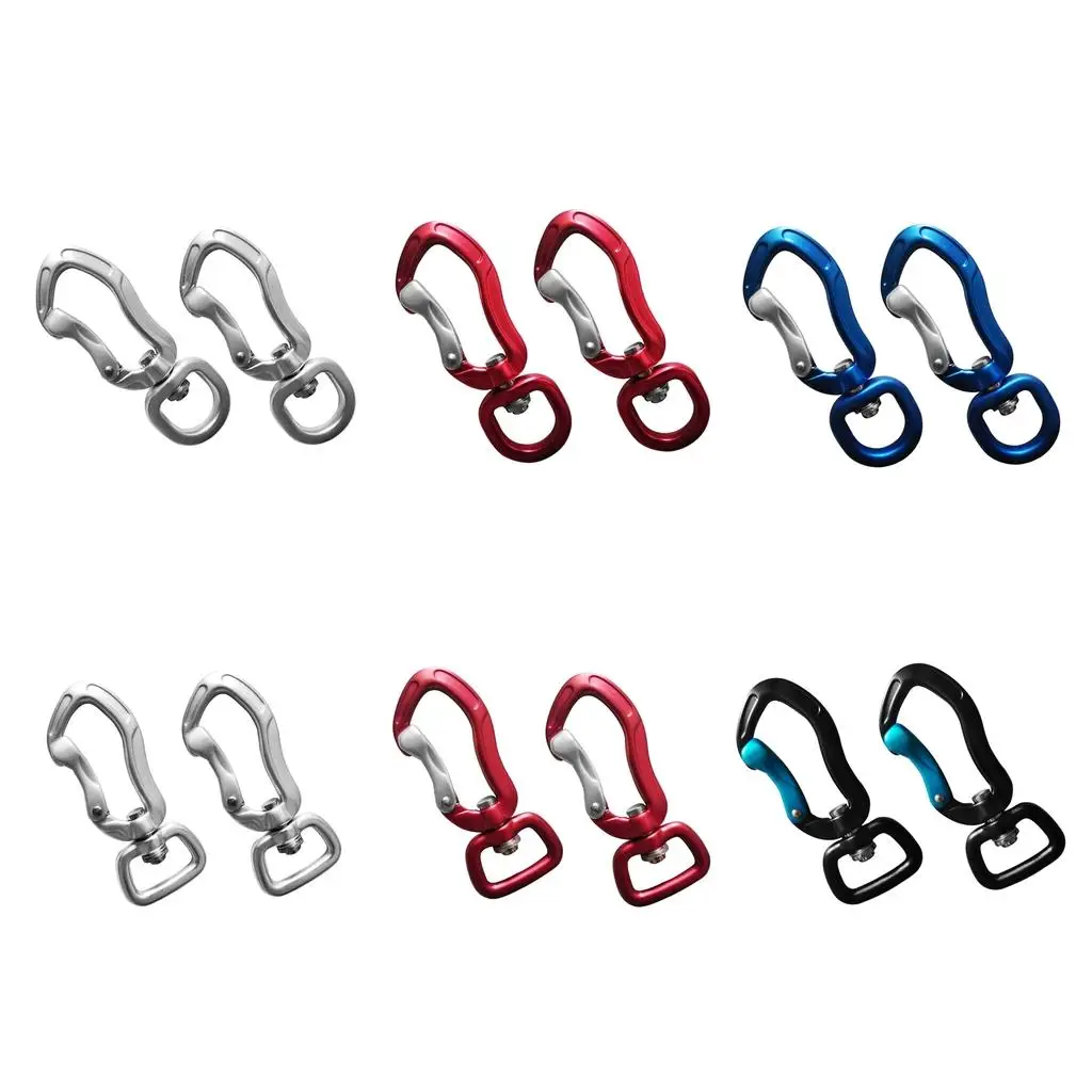 2 pieces strong swivel carabiner clip key hanging hook for